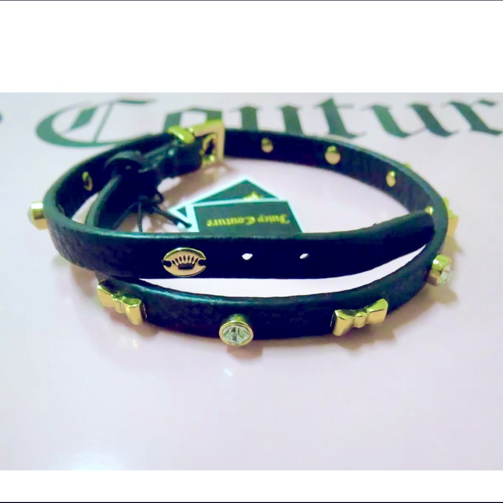 NWT juicy couture double wrap leather bracelet